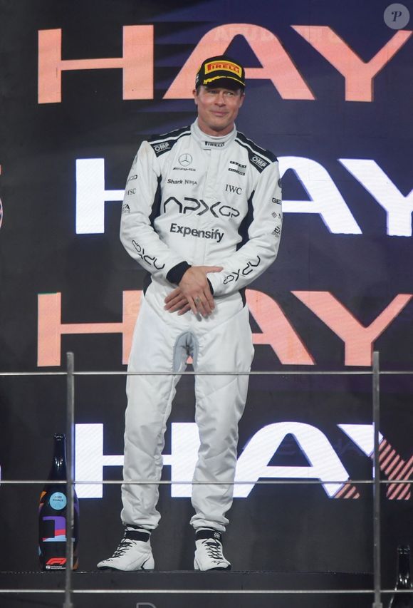Brad Pitt à Abu Dhabi pour le Grand Prix de F1 d'Abu Dhabi le 8 décembre 2024.