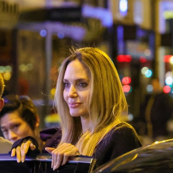 Elle était accompagnée de son fils Pax.

Le magasin Darty a été privatisé pour Angelina Jolie, de 22 heures à minuit, dans le cadre du tournage du film "Stitches" à Paris le 11 décembre 2024.