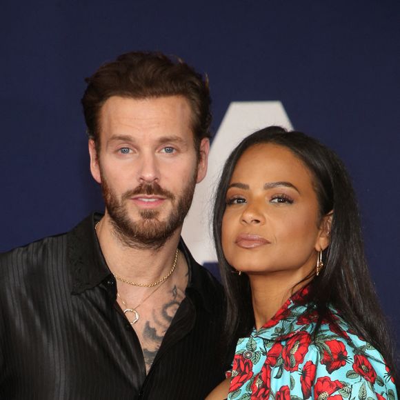 Matt Pokora et sa femme Christina Milian au photocall lors de la première du film "Ambulance" à Los Angeles. Photo par Bestimage