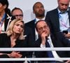 Cérémonie d’ouverture des Jeux Olympiques (JO) de Paris 2024 le 26 juillet 2024 - François Hollande (homme politique français qui a été président de la République française) et son épouse Julie gayet assistent à la cérémonie d’ouverture des Jeux Olympiques de 2024 le 26 juillet 2024 à Paris, en France. ( Photo de federico pestellini / DPPI / Panoramique ) -