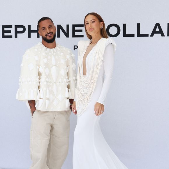 Slimane et Vitaa - Arrivées au défilé "Stéphane Rolland", Collection Haute Couture Automne/Hiver 2025-2026" lors de la Fashion Week de Paris (PFW) le 8 juillet 2025. © Denis Guignebourg/Bestimage