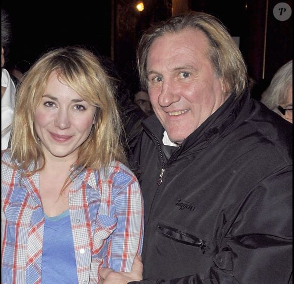 Julie Depardieu et son père Gérard Depardieu - Première du téléfilm tourné pour France 5, "Bernard Henri Levy, La Déraison dans l'histoire au cinéma "La Pagode".