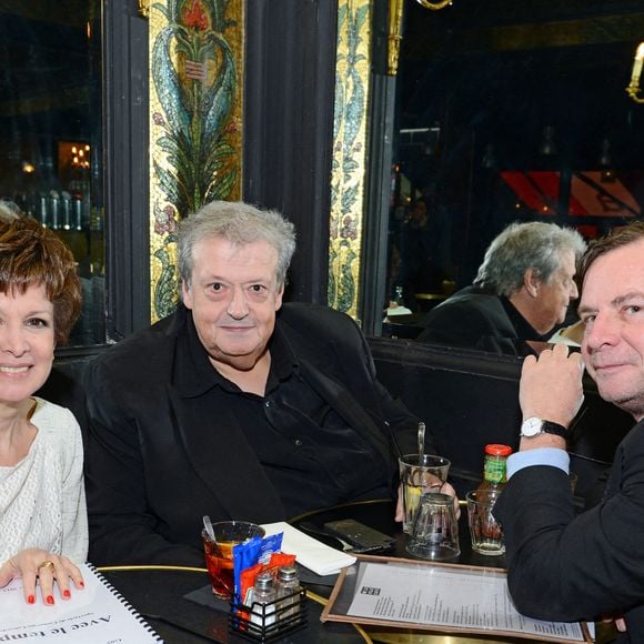 Catherine Laborde en répétition au Petit Théâtre du Gymnase.  Pause café avec François Rollin et Guy Carlier le 30 octobre 2012 . Photo by Pascal Baril/ABACAPRESS.COM