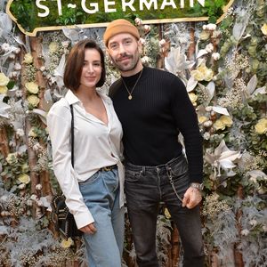 Exclusif - Jade Leboeuf (la fille de l’ex-footballeur F. Leboeuf) et son mari Stéphane Rodrigues - Présentation de la liqueur St-Germain à Paris le 23 janvier 2020. © Veeren/Bestimage