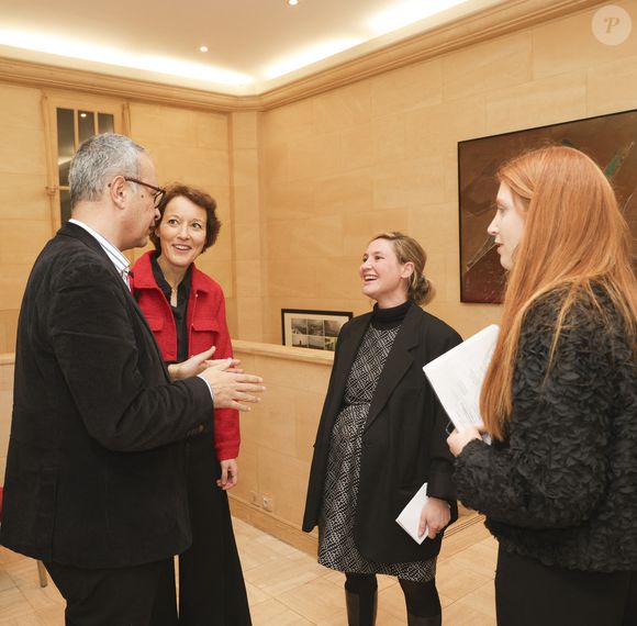 Exclusif - Aurélie Julia, Kamel Daoud - Dîner de la Revue des Deux Mondes à Paris à la Maison de l'Amérique Latine à Paris le 18 décembre 2024.  © Jack Tribeca / Bestimage
