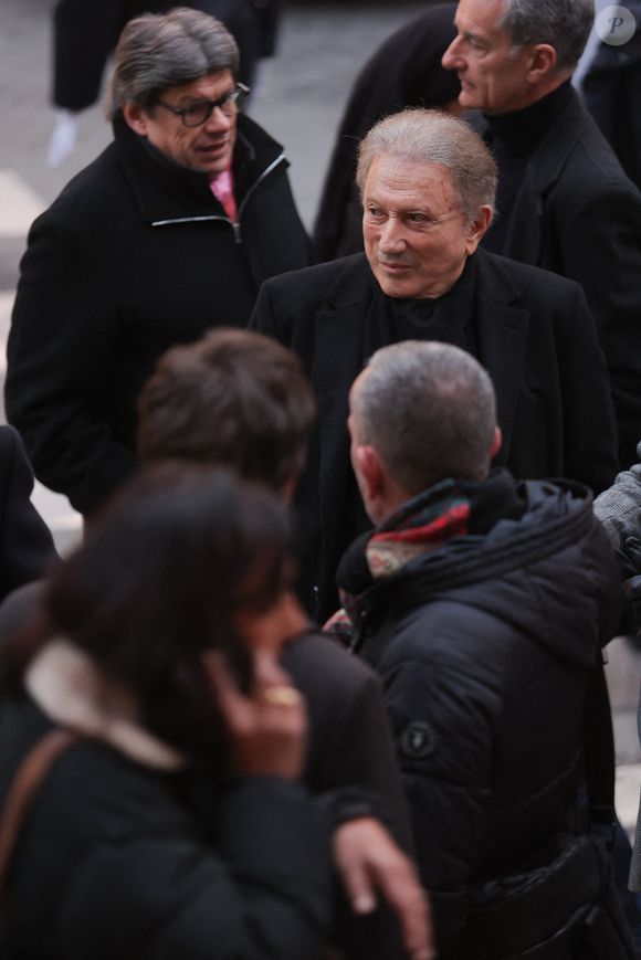 L'animateur de télévision français Michel Drucker lors d'une messe commémorative pour l'actrice française Brigitte Bardot à l'église Saint-Roch à Paris, le 28 janvier 2026. Photo par Nasser Berzane/ABACAPRESS.COM