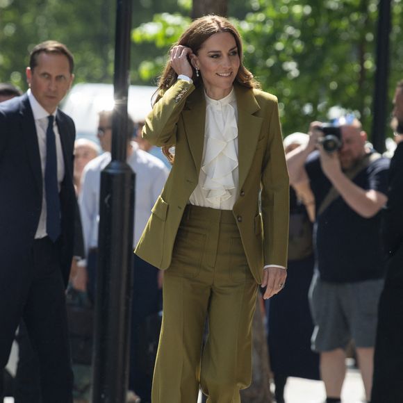 Catherine (Kate) Middleton, princesse de Galles, arrive aux studios "180 Strand" à Londres. GOFF INF / BESTIMAGE