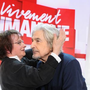 Exclusif - Marie-Paule Belle et Serge Lama - Enregistrement de l'émission "Vivement Dimanche" au Studio Gabriel à Paris, présentée par M.Drucker et diffusée le 11 décembre sur France 3
© Guillaume Gaffiot / Bestimage