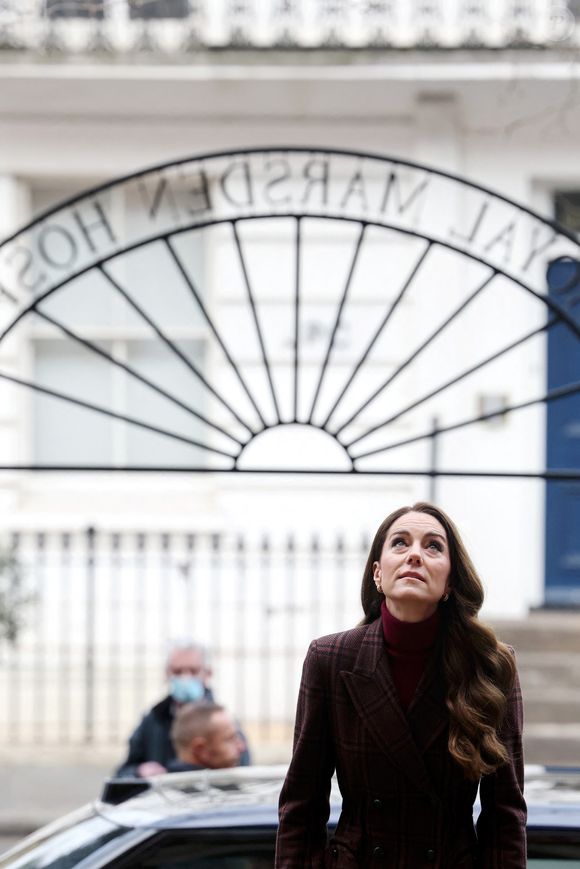 Catherine (Kate) Middleton, princesse de Galles à l'hôpital Royal Marsden, où elle a reçu son traitement contre le cancer, à Londres, Royaume-Uni, le 14 janvier 2025. © Chris Jackson/WPA-Pool/Bestimage