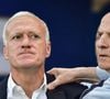 La Fédération française de football souhaitait rendre hommage à Didier Deschamps avant France-Norvège, mais la FIFA s'y est opposée.

Le sélectionneur de l'équipe de France de football, Didier Deschamps, et l'entraîneur adjoint français, Guy Stephan, observent la présentation des équipes avant un match amical entre la France et le Luxembourg au stade Saint-Symphorien de Metz, le 5 juin 2024. 

Photo de Firas Abdullah/ABACAPRESS.COM
