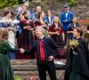 L'adolescente, qui est la sœur jumelle du prince Vincent, a fait une apparition inattendue avec ses parents alors qu'ils débarquaient du navire royal Dannebrog à Tórshavn.
Le roi Frederik X, la reine Mary et la princesse Josephine participent avec la maire de Torshavn, Elsa Berg, à une réception officielle sur les marches de la ville à Vágsbót à Torshavn dans les îles Féroé le mercredi 11 juin 2025. Le couple royal effectue sa première visite officielle aux îles Féroé du 11 au 13 juin. Pendant la visite, ils visiteront plusieurs villes et régions différentes sur les îles de l'Atlantique Nord. Photo par Ida Marie Odgaard/Ritzau Scanpix/ABACAPRESS.COM