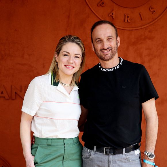 Émilie Dequenne et son mari Michel Ferracci - Célébrités au Village lors des Internationaux de France de tennis de Roland Garros 2023 à Paris le 10 juin 2023. © Jacovides-Moreau/Bestimage