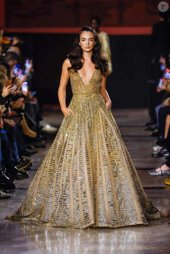 Deva Cassel - Défilé Elie Saab, Collection Haute Couture Printemps/Eté 2026 lors de la Fashion Week de Paris (PFW) au Musée Rodin, à Paris, France, le 28 janvier 2026. © Bestimage