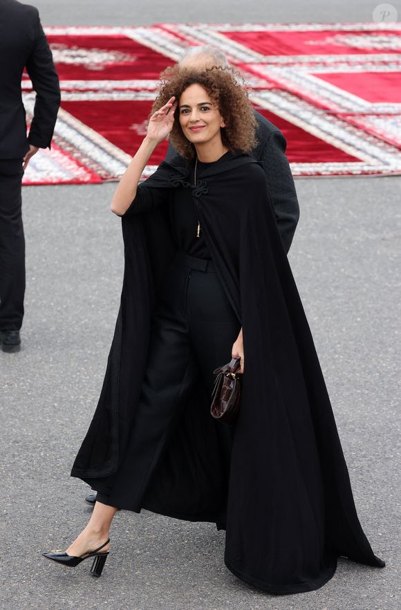 Leïla Slimani - Cérémonie d'accueil officielle du Président de la République, Emmanuel Macron et de Brigitte Macron sur la place Mechouar à Rabat au Maroc le 28 octobre 2024. © Dominique Jacovides/Bestimage