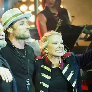 Stephen Stills et Christopher Stills - Véronique Sanson en concert pour l'ouverture du festival des Francofolies de La Rochelle. Le 11 juillet 2018. photo par AGENCE / BESTIMAGE