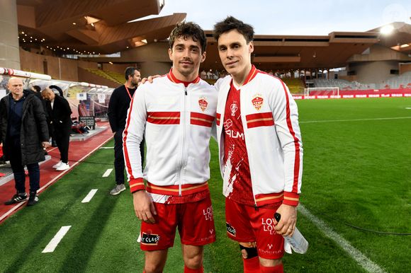 Charles Leclerc et Louis Ducruet durant la sixième édition de la Fight Aids Cup, un match de football caritatif au stade Louis II à Monaco, le 25 janvier 2026© Bruno Bebert / Bestimage