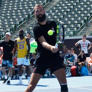 Benoit Paire, Conférence de presse de The Ultimate Tennis Showdown au Dignity Health Sports Park à Carson, CA, USA le 20 juillet 2023. Photo by Fati S/ABACAPRESS.COM