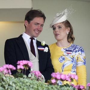 La princesse Béatrice et Eduardo Mapelli Mozzi regardent la Gold Cup le troisième jour du Royal Ascot à l'hippodrome d'Ascot, dans le Berkshire le 19 juin 2025. Photo by Andrew Matthews/PA Wire/ABACAPRESS.COM