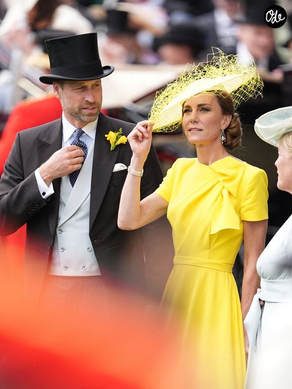 Le prince et la princesse de Galles lors de la deuxième journée du Royal Ascot, à l'hippodrome d'Ascot, dans le Berkshire. Date de la photo : mercredi 17 juin 2026. Crédit photo : Aaron Chown/PA Wire