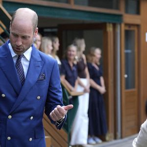 Le prince William, Kate Middleton et leurs enfants, le prince George et la princesse Charlotte, à leur arrivée au tournoi de Wimbledon à Londres le 13 juillet 2025. Photo par Andrew Matthews/PA Wire.