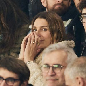 Pablo Mira, Laury Thilleman (Miss France 2011) dans les tribunes lors du match de Ligue Des Champions 2024-2025 (LDC) "PSG - Brest (7-0)" au Parc Des Princes, le 19 février 2025.
© Cyril Moreau/Bestimage