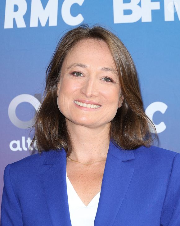 La journaliste Camille Langlade a été nommée directrice de la rédaction de BFMTV - Camille Langlade lors de la conférence de presse de rentrée BFM TV. - RMC du groupe Altice France à Paris, France, le 31 août 2023. © Coadic Guirec/Bestimage