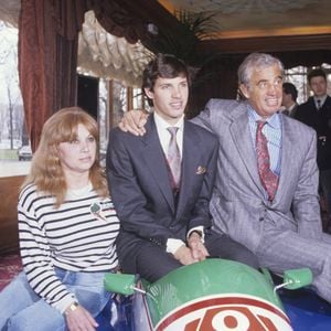 Jean-Paul Belmondo et Elodie Constantin avec leur fils Paul. Bruno Schneider via Bestimage