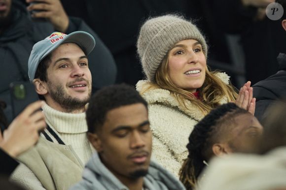 Laury Thilleman (Miss France 2011), Matthias Dandois dans les tribunes lors du match de Ligue Des Champions 2024-2025 (LDC) "PSG - Brest (7-0)" au Parc Des Princes, le 19 février 2025.
© Cyril Moreau/Bestimage