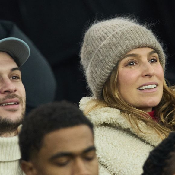 Laury Thilleman (Miss France 2011), Matthias Dandois dans les tribunes lors du match de Ligue Des Champions 2024-2025 (LDC) "PSG - Brest (7-0)" au Parc Des Princes, le 19 février 2025.
© Cyril Moreau/Bestimage