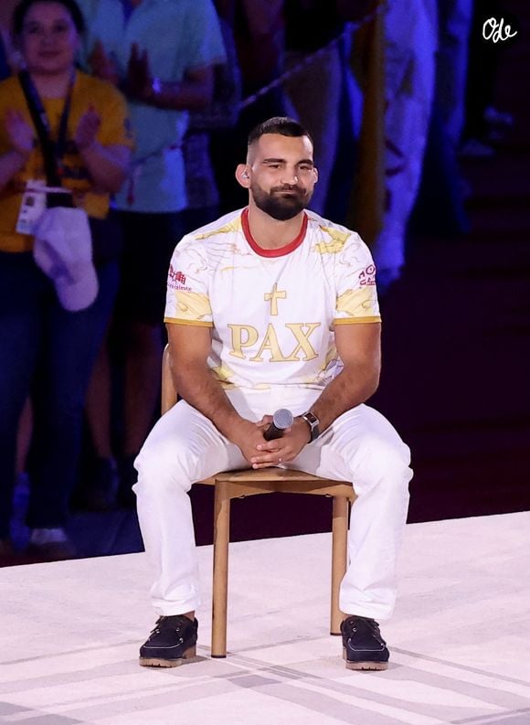 Benoit Saint-Denis - Le pape Léon XIV au Stade de France, à Saint-Denis, en périphérie de Paris, le 25 septembre 2026, pour présider une veillée de prière avec des jeunes de 17 à 35 ans, dans le cadre de sa visite de quatre jours en France.
© Jacovides-Moreau/Bestimage