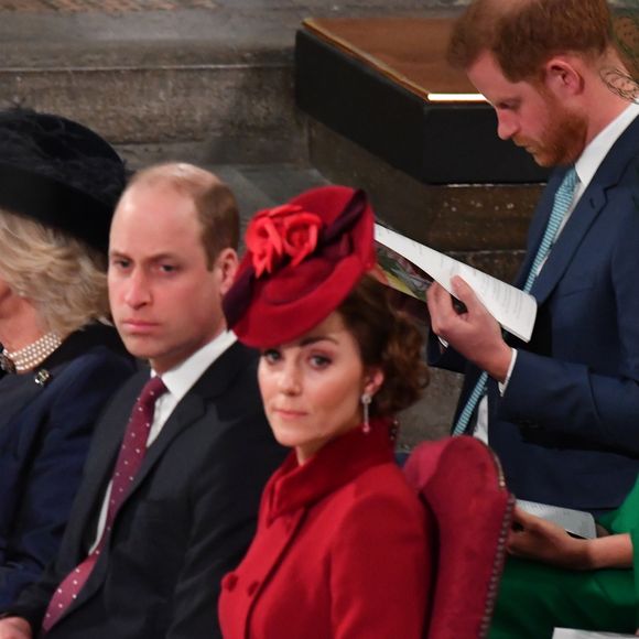 Juste avant que la reine Elizabeth II ne meure, Harry a été prévenu par son père Charles III pour lui dire au revoir

Le prince Edward, comte de Wessex, Sophie Rhys-Jones, comtesse de Wessex, Le prince William, duc de Cambridge, et Catherine (Kate) Middleton, duchesse de Cambridge, Le prince Charles, prince de Galles, et Camilla Parker Bowles, duchesse de Cornouailles, La reine Elisabeth II d’Angleterre, Le prince Harry, duc de Sussex, Meghan Markle, duchesse de Sussex - La famille royale d'Angleterre lors de la cérémonie du Commonwealth en l'abbaye de Westminster à Londres. Mirrorpix / Bestimage