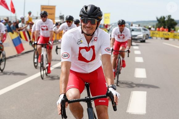 Exclusif - Claude Dartois - Etape du coeur de l'association Mécénat Chirurgie Cardiaque "MCC" lors du Tour de France 2024 entre Nuits-Saint-Georges et Gevrey-Chambertin, France, le 5 juillet 2024 © Christophe Clovis/Bestimage