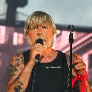 Le chanteur français Renaud Séchan, plus connu sous le nom de Renaud, se produit lors du festival de musique "Les Déferlantes Sud de France" le 8 juillet 2017 à Argelès-sur-Mer, près de Perpignan, dans le sud de la France. Photo Abaca