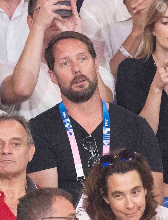 Thomas Pesquet - Les célébrités assistent aux épreuves de judo lors des Jeux Olympiques de Paris 2024 (JO) au Arena Champs de Mars à Paris, France, le 2 août 2024. © Jacovides-Perusseau/Bestimage