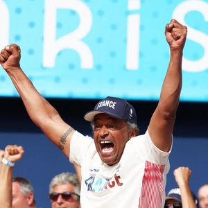 Yannick Noah, coach de l'équipe de France paralympique de tennis fauteuil lors de la rencontre de tennis fauteuil entre S.Houdet et M.delaPuente en quart de finale des jeux paralympiques Paris 2024 le 4 septembre 2024. © Dominique Jacovides / Bestimage