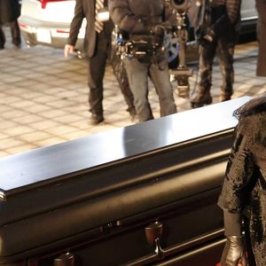 Funérailles de l'agent d'artistes canadien René Angelil, le mari de la chanteuse Céline Dion, tenues à la basilique Notre-Dame (où le couple s'est marié en 1994), à Montréal, Canada, le 22 janvier 2016. Photo par Robin Psaila-Papixs Press/ABACAPRESS.COM