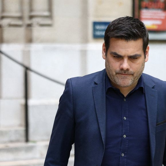 Matthieu Lartot lors de la cérémonie d'enterrement de Daniel Bilalian à l'église Saint-Pierre de Neuilly-sur-Seine, près de Paris, France, le 22 mai 2025. Photo by Firas Abdullah/ABACAPRESS.COM