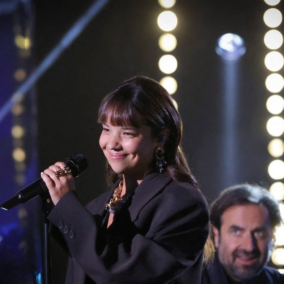 Exclusif - Ouidad, André Manoukian lors de l'enregistrement de l'émission "Le Grand Echiquier, Spéciale Afrique", présentée par C.Chazal et A.Manoukian et diffusée le 28 août 2025 sur France 2, à Paris, France, le 14 septembre 2024. © Jack Tribeca/Bestimage