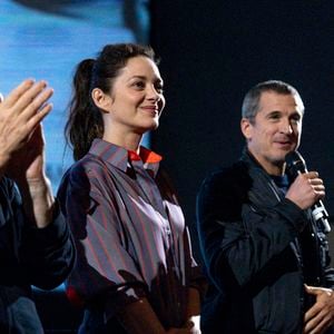 Marion Cotillard et Guillaume Canet lors de la présentation du film "Karma" de G. Canet au Pathé Bellecour lors de la 18ème édition du festival Lumières à Lyon le 14 octobre 2026. © Sandrine Thesillat / PsnewZ / Bestimage