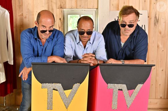 Exclusif - Didier Bourdon, Bernard Campan et Pascal Legitimus - Rendez-vous avec Les Inconnus, à l'occasion du tournage en 2022 du documentaire "L'histoire secrète des Inconnus, le doc événement", diffusé le 5 janvier à 21h10 sur TF1
© Guillaume Gaffiot / Bestimage