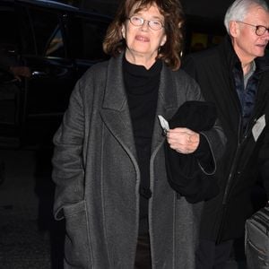 Jane Birkin arrive à l'enregistrement de l'émission "Tonight Show" dans les studios NBC à New York City, New York, Etats-Unis, le 4 mars 2020. © CPA/Bestimage