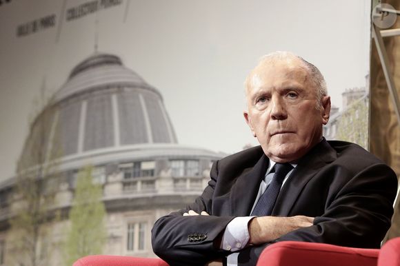 François Pinault lors de la conférence de presse "Un musée pour la Bourse de Commerce" à l'Hôtel de Ville de Paris, le 27 avril 2016. © Stephane Lemouton/Bestimage