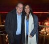 Décédé le 2 mars 2022, Jean-Pierre Pernaut était l'un des visages phares du paysage audiovisuel français.
Exclusif - Jean-Pierre Pernaut et sa femme Nathalie Marquay - Les célébrités assistent au One Woman Show de l'humoriste E.Poux "Le syndrome du Playmobil" au Casino de Paris, France, le 15 avril 2019. © Giancarlo Gorassini/Bestimage