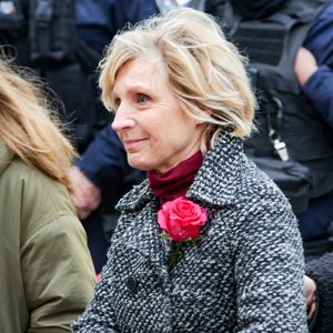 Evelyne Dhéliat - Sortie des obsèques de Catherine Laborde en l’église Saint-Roch à Paris, le 6 février 2025.
© Jacovides - Moreau / Bestimage