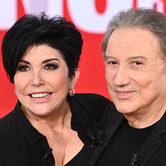 Exclusif - Liane Foly et Michel Drucker  lors de l'enregistrement de l'émission Vivement dimanche au studio Rive Gauche, presentée par Michel Drucker, diffusion sur France 3 le 2 février 2025. 
Guillaume Gaffiot/Bestimage