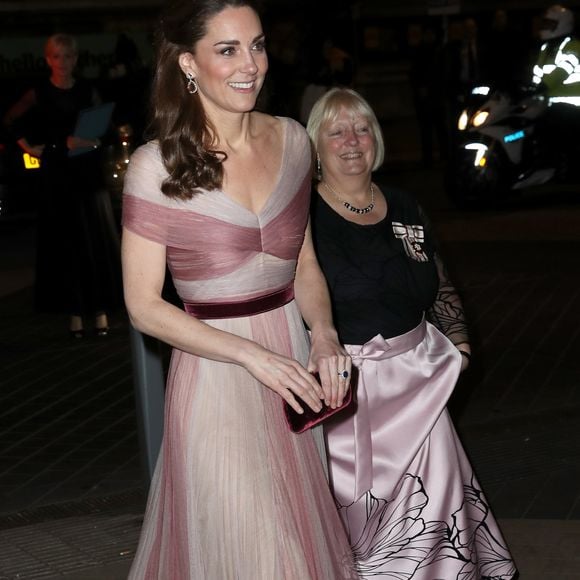 Catherine (Kate) Middleton, duchesse de Cambridge assiste au dîner de gala "100 Women in Finance" au profit des écoles pour la santé mentale au Victoria and Albert Museum de Londres, Royaume Uni, le 13 février 2019. AGENCE / BESTIMAGE