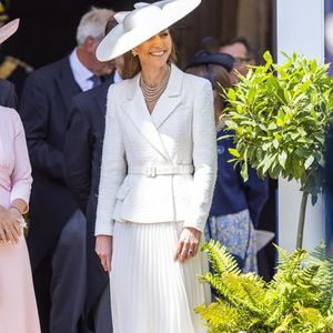 Windsor, ROYAUME-UNI - Membres de la famille royale britannique lors du service annuel de l'Ordre de la Jarretière à la chapelle St George, château de Windsor.

Backgrid UK/ Bestimage

Sur la photo : Catherine, Princesse de Galles (Catherine "Kate" Middleton, princesse de Galles)