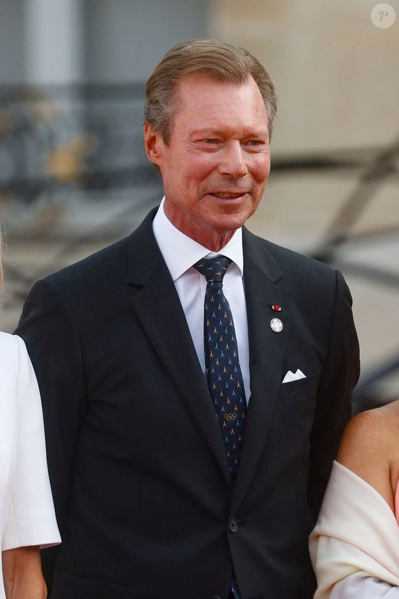 SAR le Grand-Duc Henri de Luxembourg - Réception des chefs d'état, de gouvernement et d'organisation internationale en amont de la cérémonie d'ouverture des jeux paralympiques de Paris 2024 au palais de l'Elysée à Paris, France, le 28 août 2024. © Christophe Clovis / Bestimage