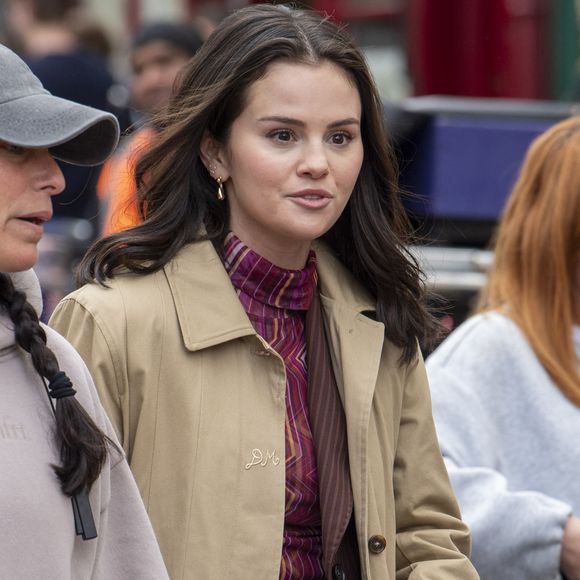 Exclusif - Selena Gomez a été aperçue en train de quitter le plateau de tournage de la série "Only Murders in the Building" à Londres, le 20 mai 2026.

© Bestimage