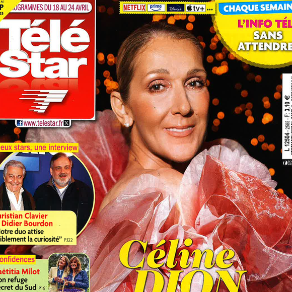 Céline Dion en couverture de  "Télé Star", programmes 18 au 24 avril 2026.